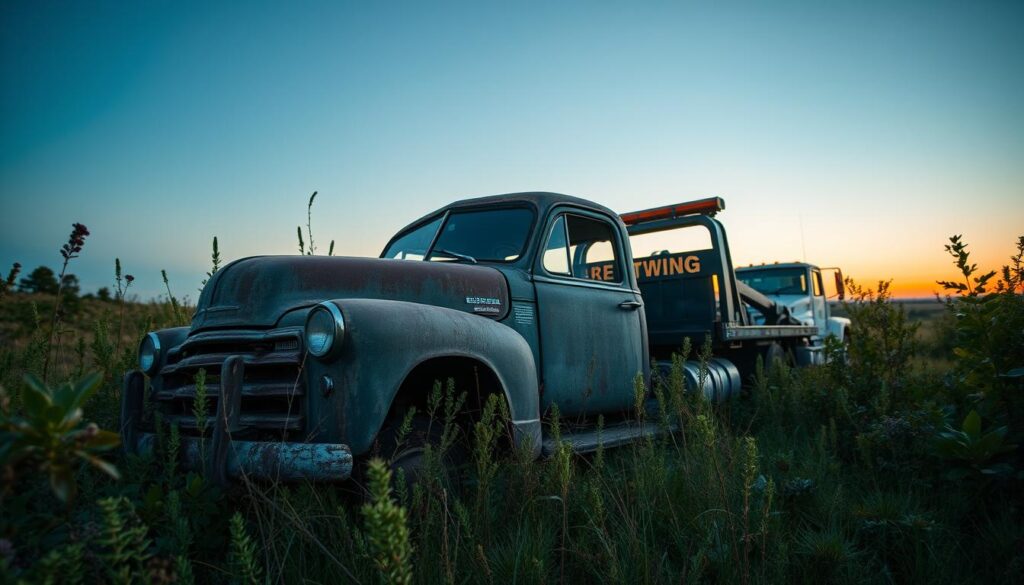 Abandoned auto hauling