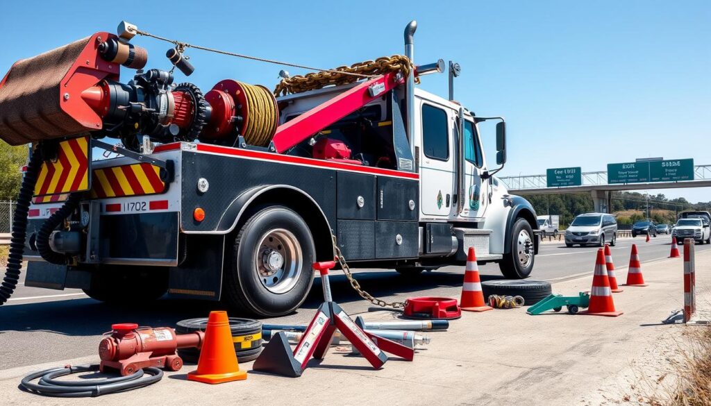 professional heavy-duty towing company equipment